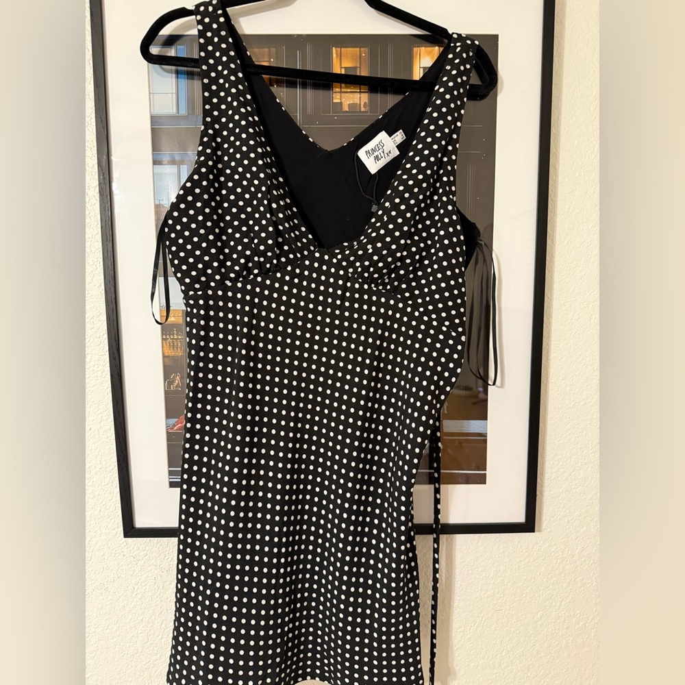 Black and White Polka Dot Dress Princess Polly